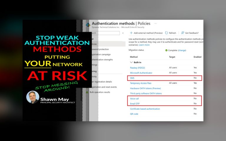 Upgrade Weak Authentication Methods Putting Your Network At Risk