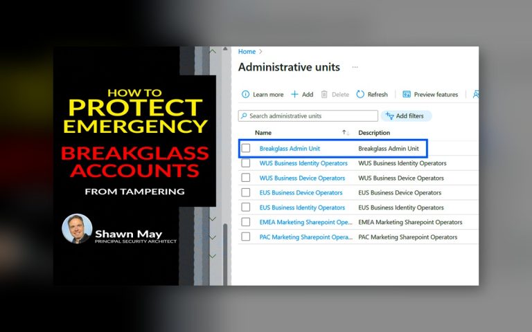 Are Your BreakGlass Accounts Protected by Restricted Admin Units?