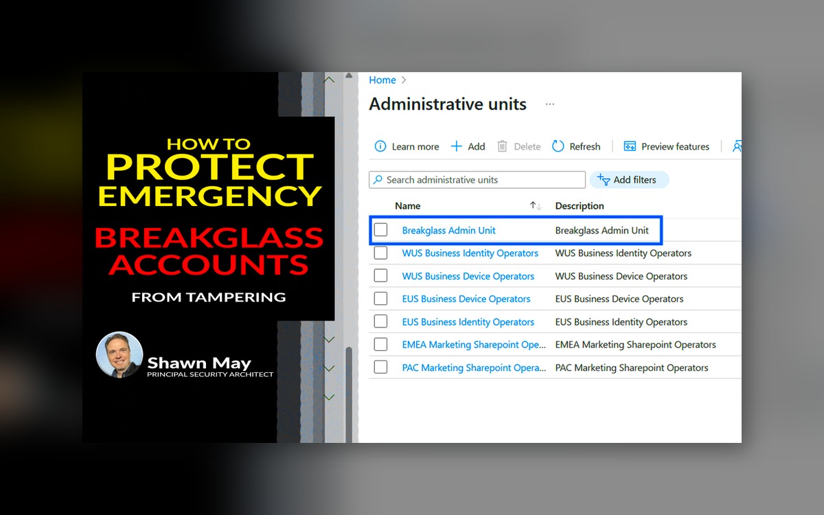 Are Your BreakGlass Accounts Protected by Restricted Admin Units?